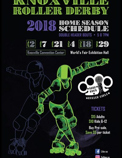 Knoxville Roller Derby Poster Print